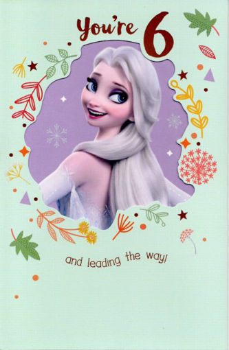 Picture of YOURE 6 AND LEADING THE WAY! FROZEN BIRTHDAY CARD
